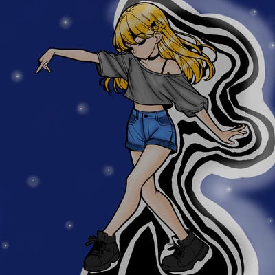 realistic girl danceing