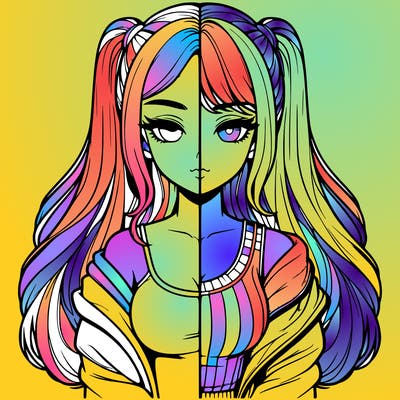realistic girl split