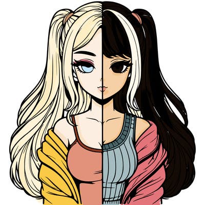 realistic girl split