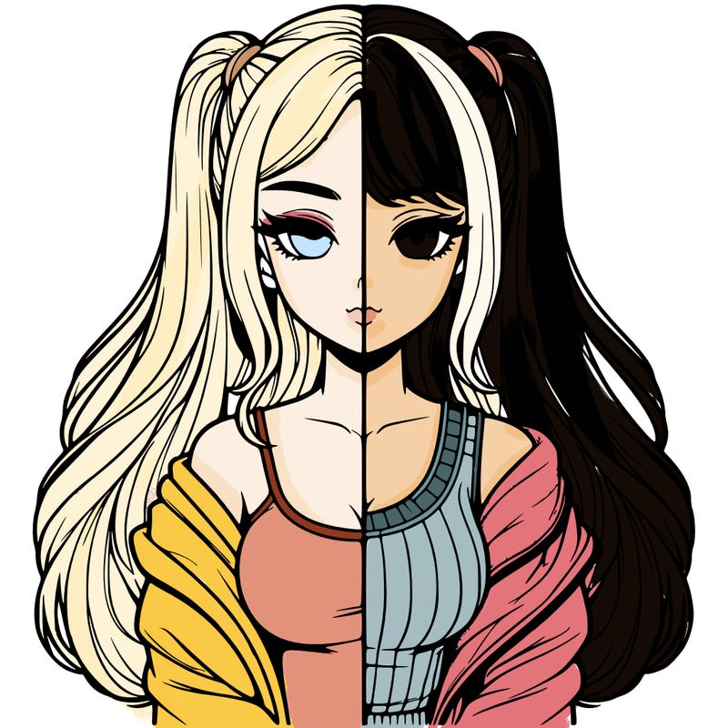 realistic girl split