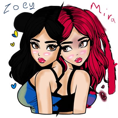 realistic girl split