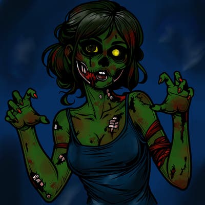 realistic zombie girl
