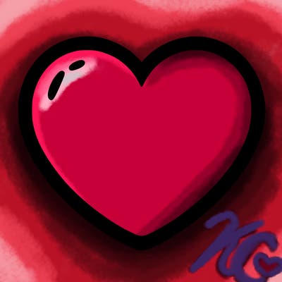 a blank heart