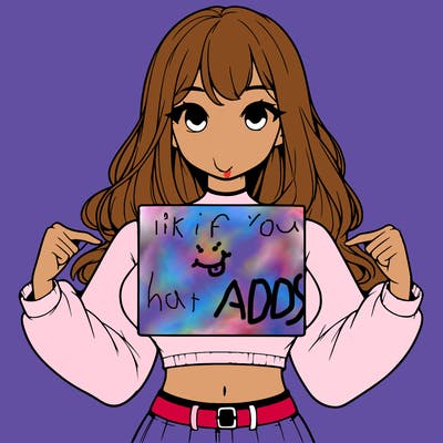 girl holding a blank sign in a long sleeve crop top