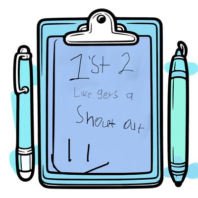 blank clip board with pen