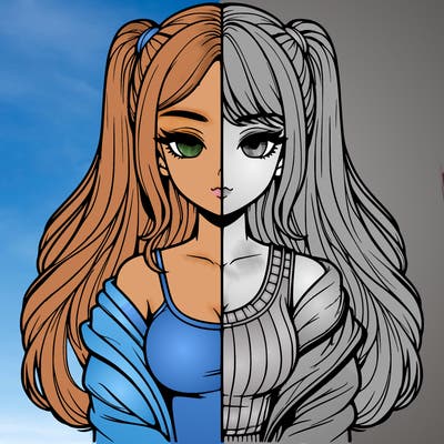 realistic girl split