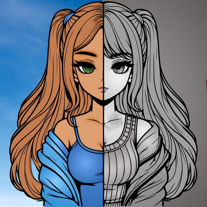 realistic girl split