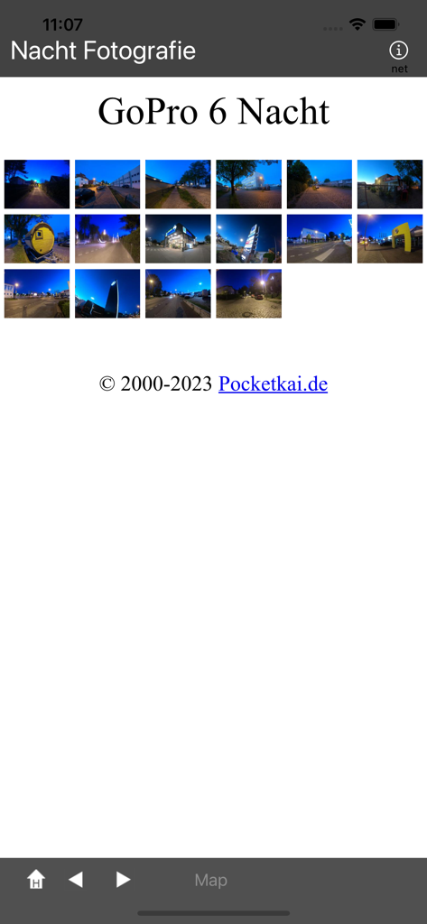 Gallery of night photos taken with a GoPro 6 camera