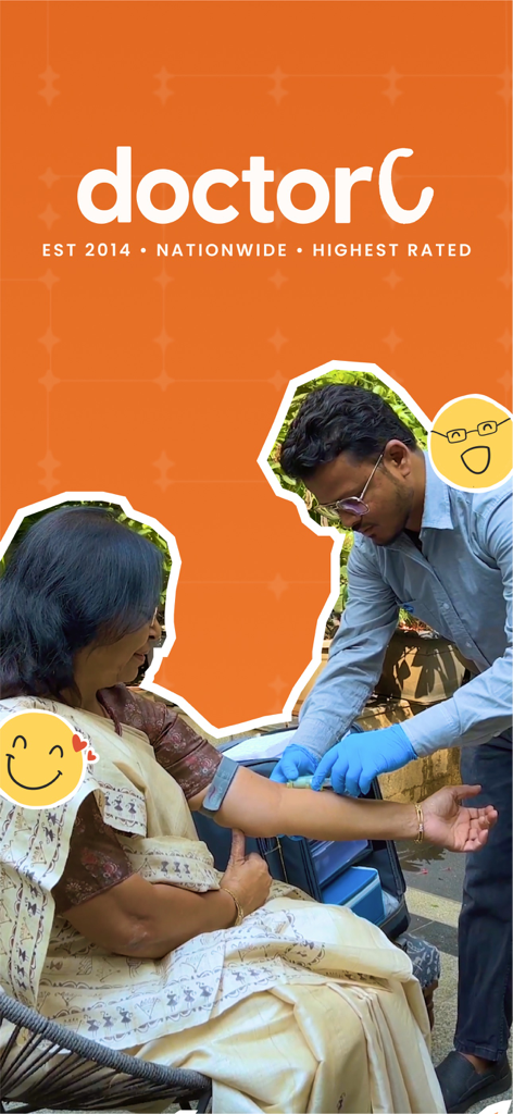 Profesional sanitario realizando una extracción de sangre a domicilio para un paciente