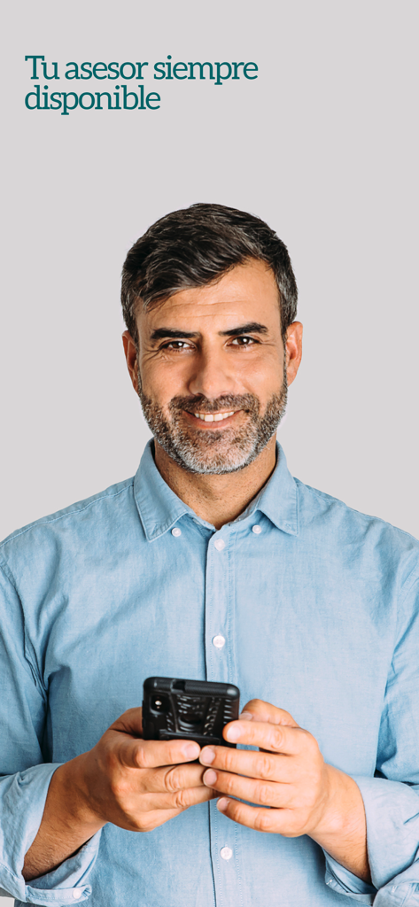 Un asesor profesional disponible en la aplicación móvil de Grupo PSN