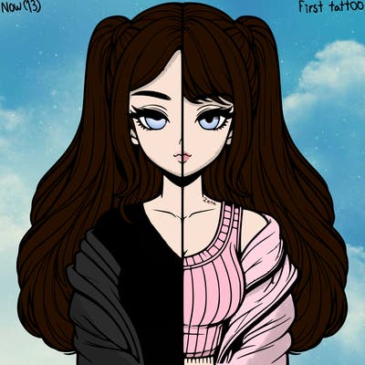 realistic girl split