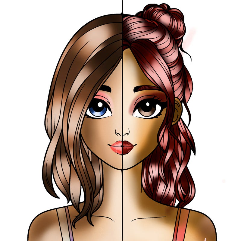 realistic girl split