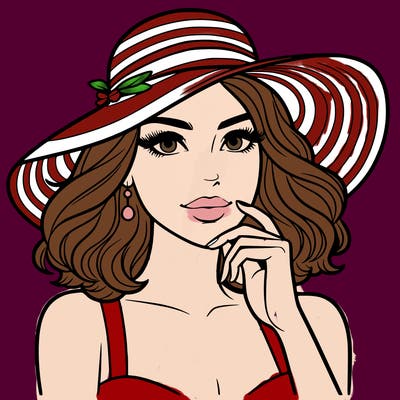 beautiful woman in hat