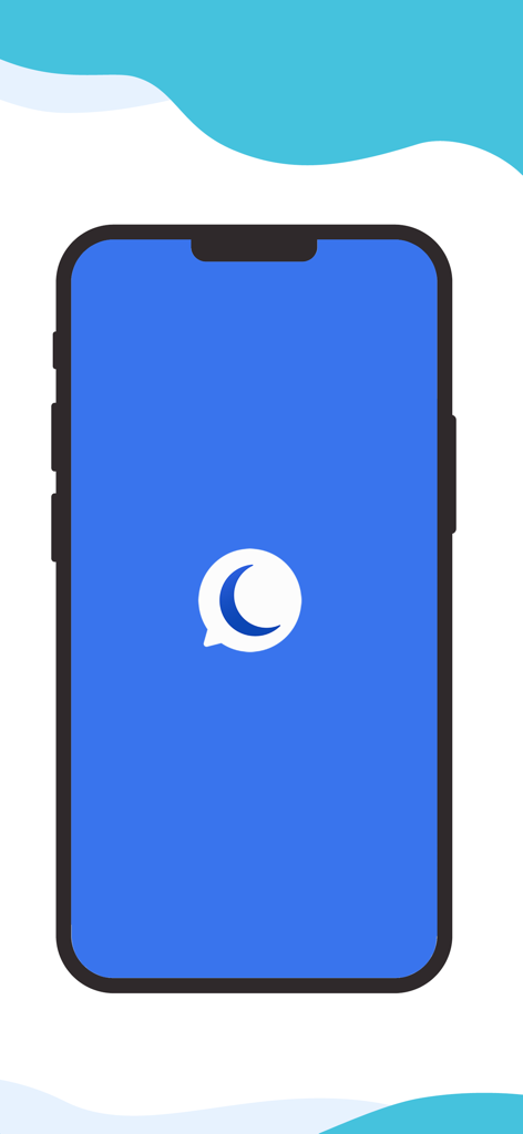 CoolApp Messenger logo displayed on a smartphone screen