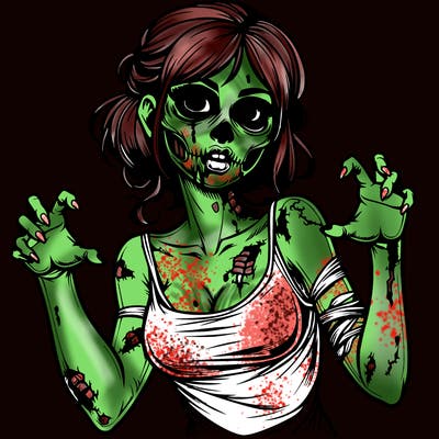 realistic zombie girl