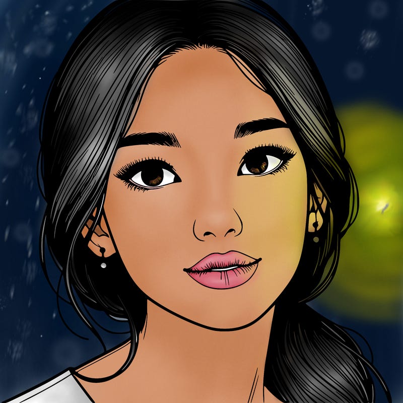 beautiful realistic asian woman