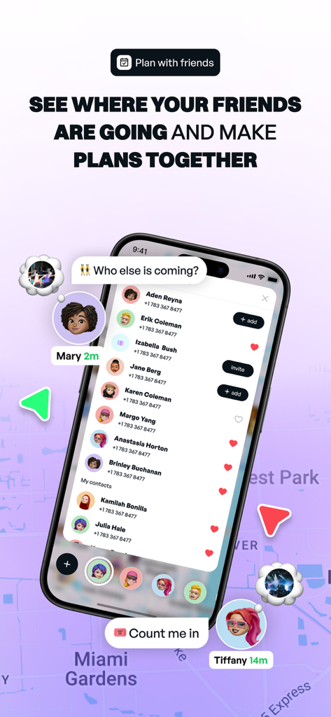 Clyx: Genuine Friends & Events - The Clyx app interface for making plans with friends and viewing social event locations