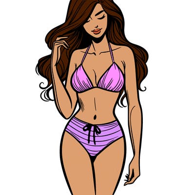 woman in bikini