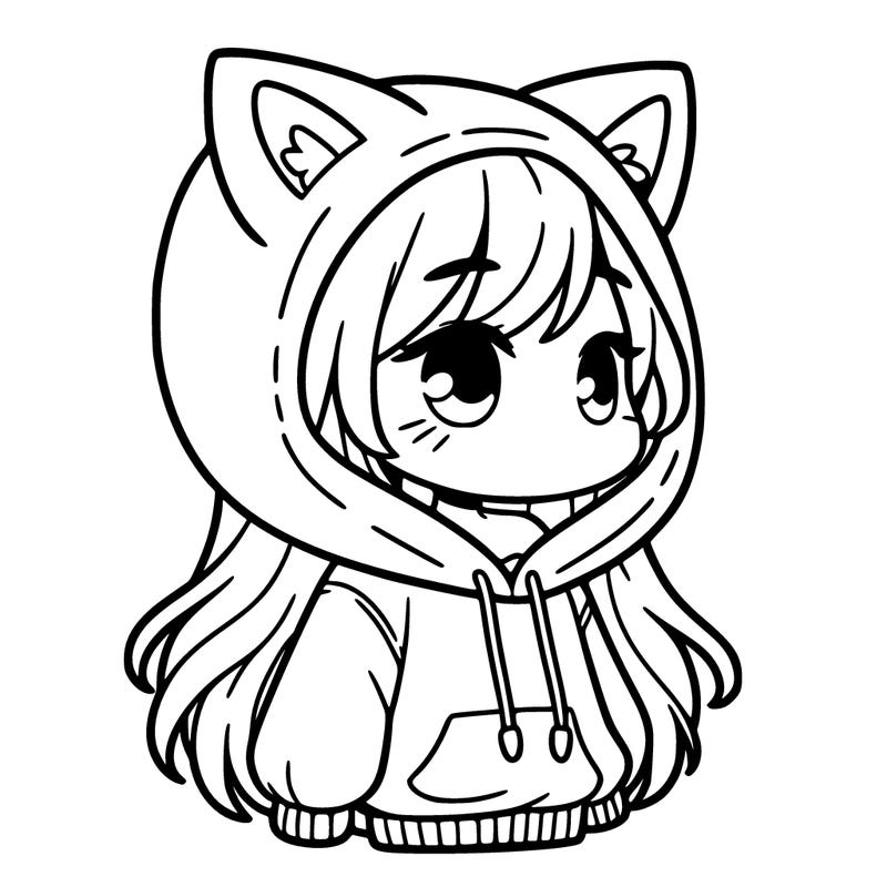 girl wearing a fox hoodie