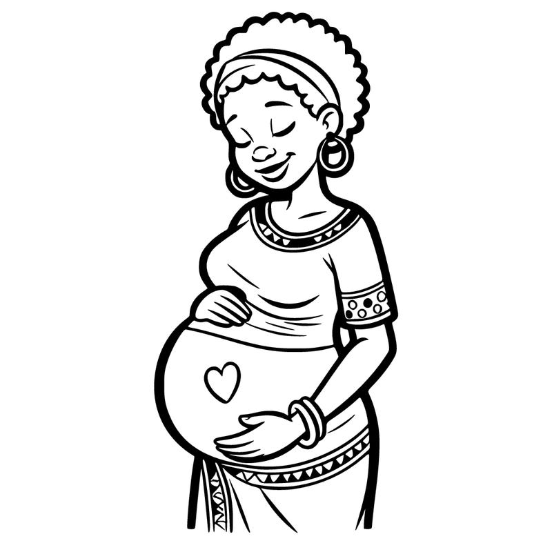 a pregnant african woman