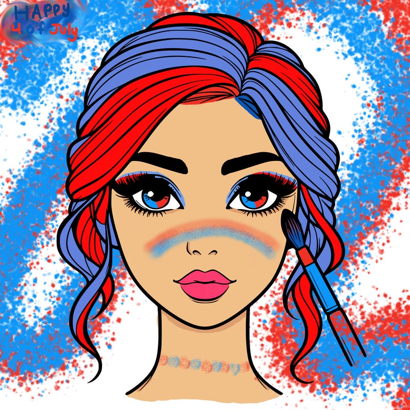 realistic person with makeup