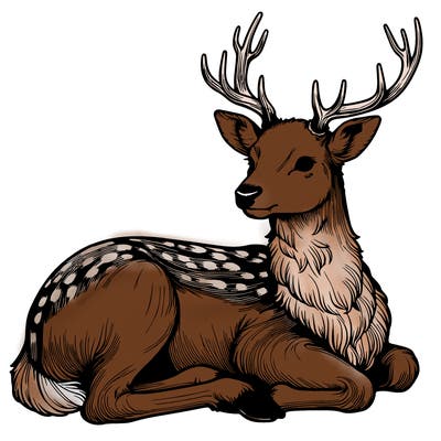 realistic deer with antlers