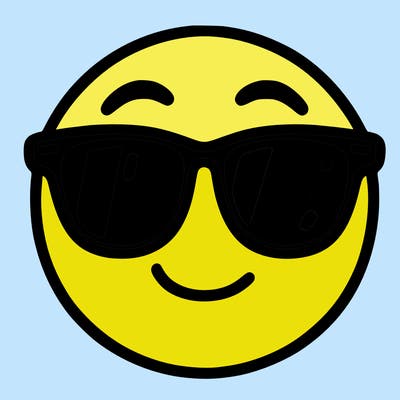 emoji with sunglasses