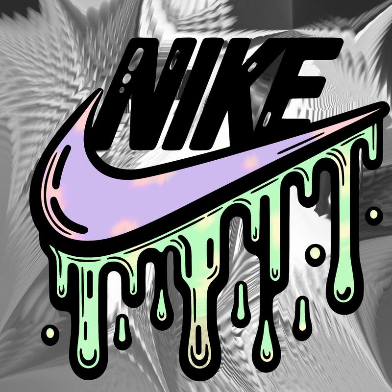 dripping nike logo