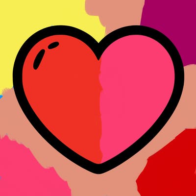 a blank heart