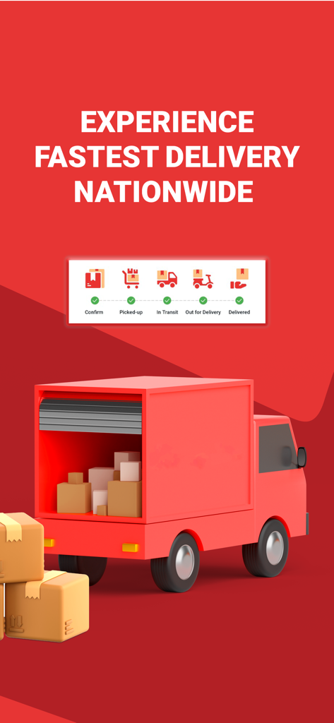 Pathao - Pathao parcel delivery truck and real-time tracking status bar