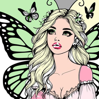 butterfly fairy realistic girl