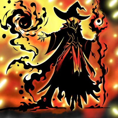 realistic dark sorceress fantasy chaos casting