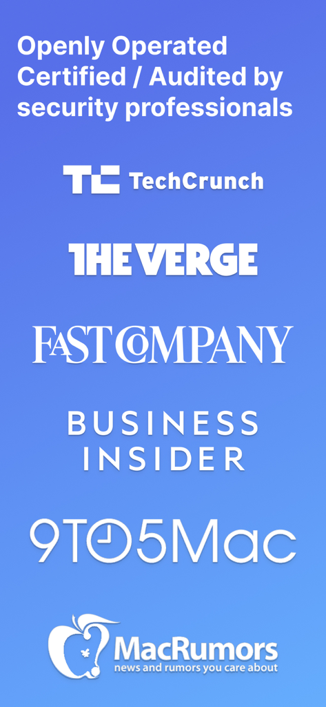 Logos of major tech news outlets and certification text for Lockdown Privacy