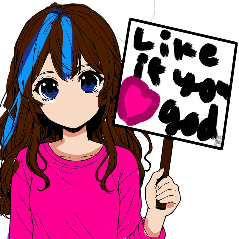realistic girl holding up a sign