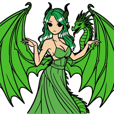 women with dragon wings