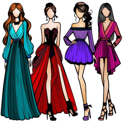 fashion models dresses