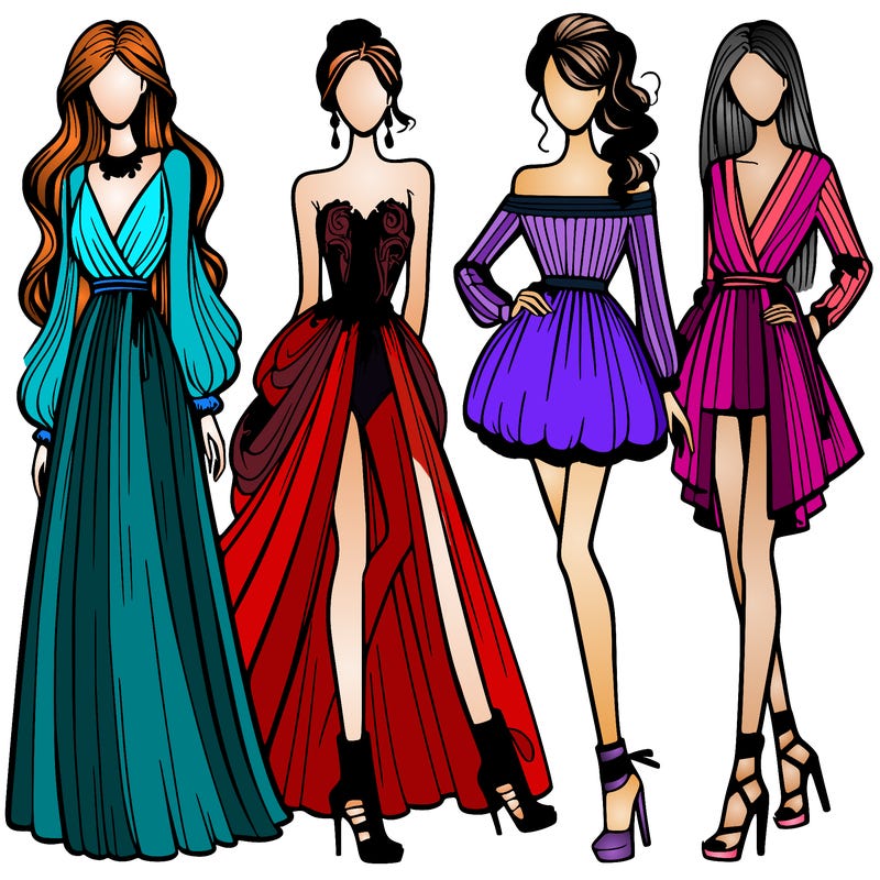 fashion models dresses