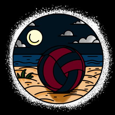 volleyball on a beach