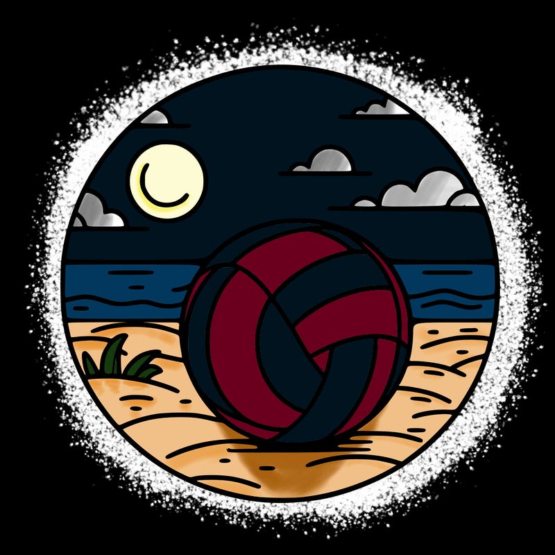 volleyball on a beach