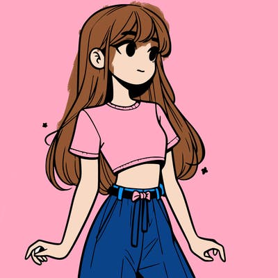 girl in a cute crop top