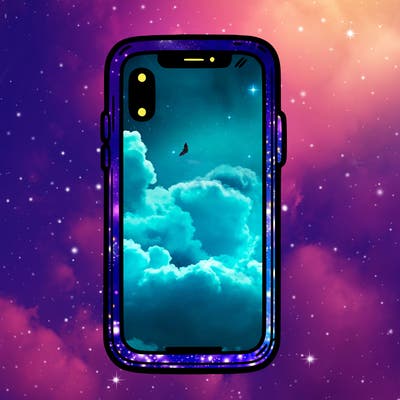 blank phone case with line down the middle