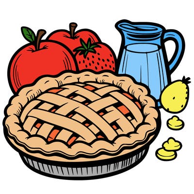 a pie of food