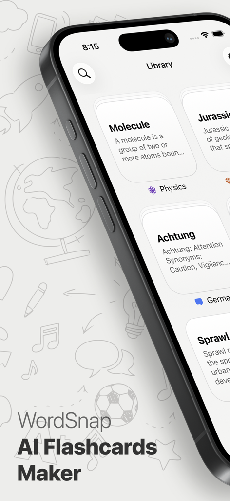 AI Flashcards Maker - WordSnap - Reference App | MWM