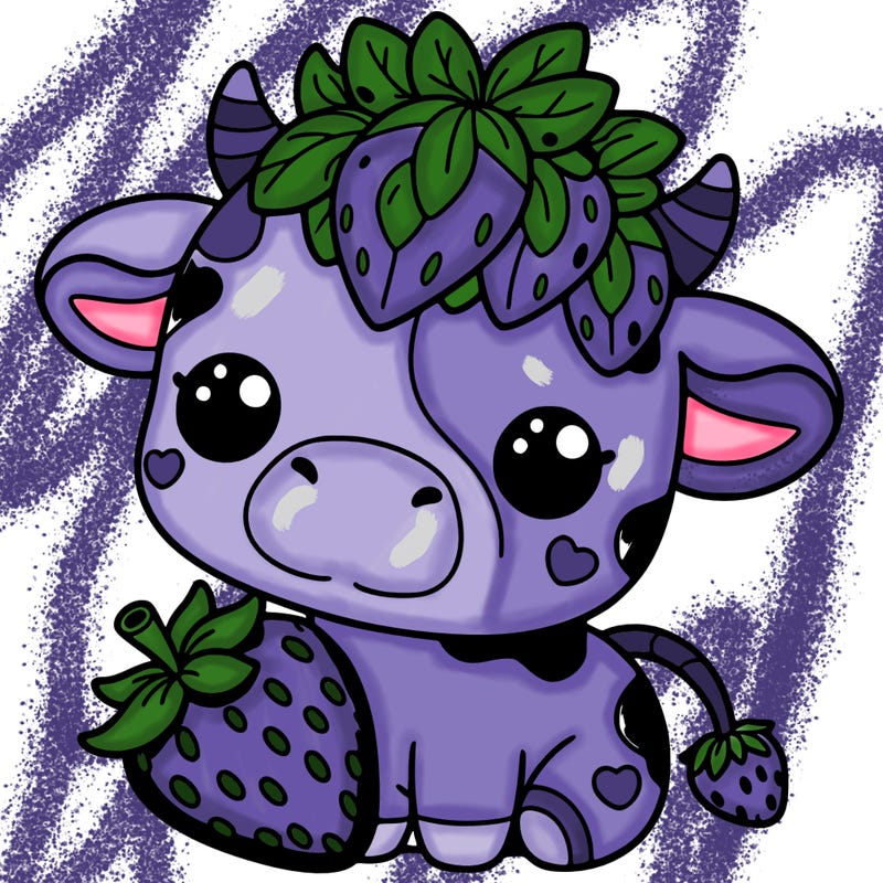 cute strawberry cow