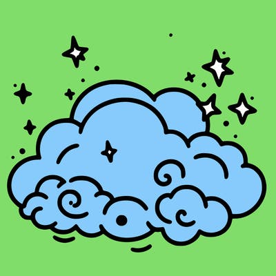 pink starry cloud sky