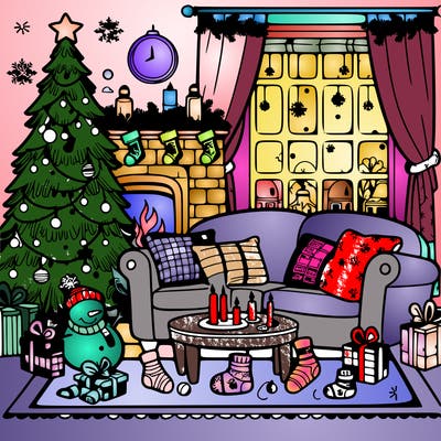 christmas living room