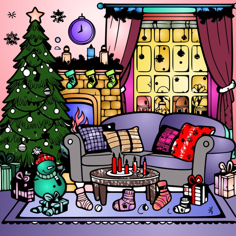 christmas living room