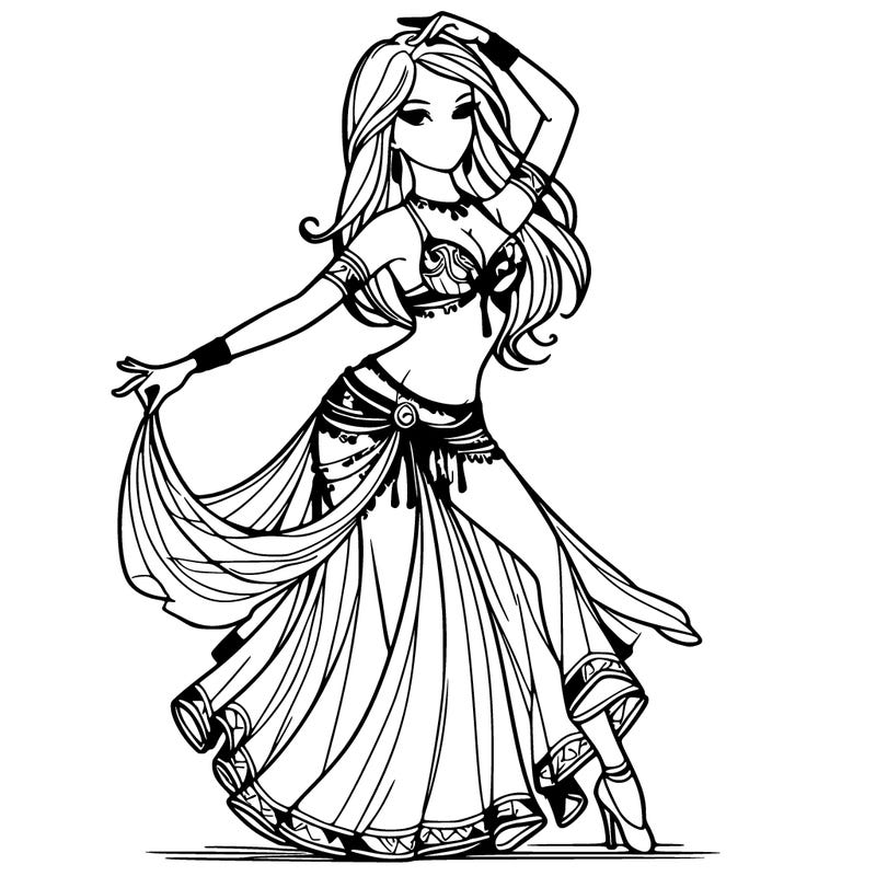 realistic belly dancer
