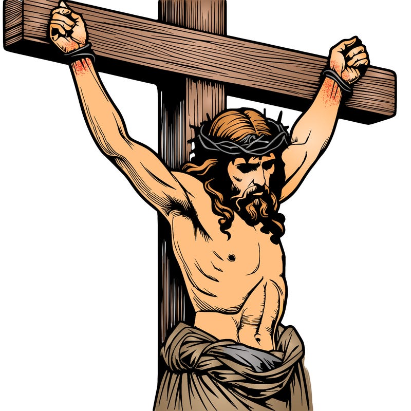 jesus realistic on the cross