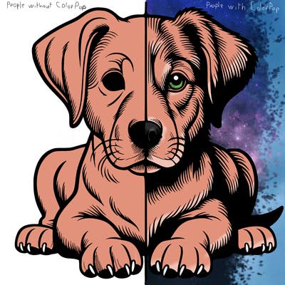 realistic dog split picture